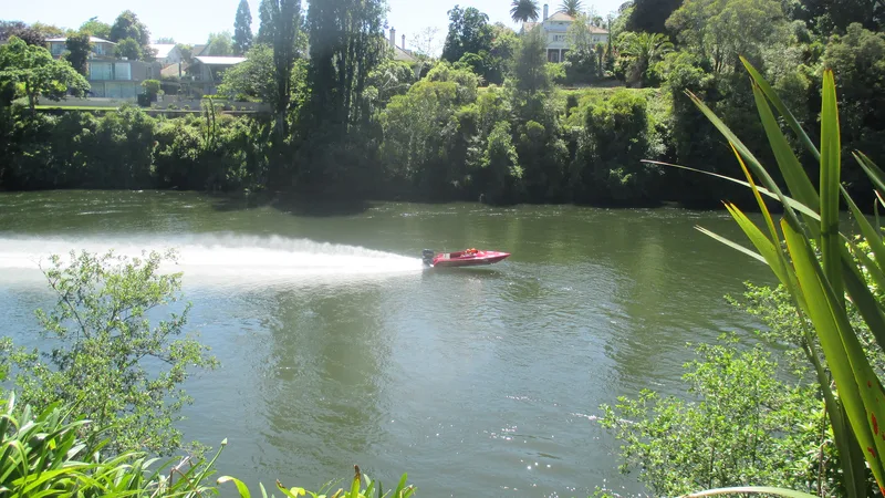 Waikato River running through Hamilton
